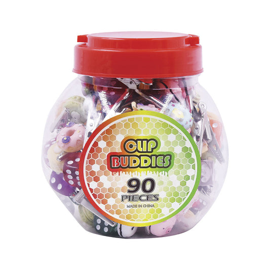 90ct Clip Buddies Roach Clip - Assorted Designs