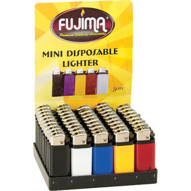50Ct. Fujima Mini Solid Disposable Lighter