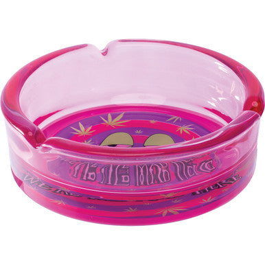 6.25" Purple We're All Mad Here Glass Ashtray