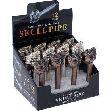 12ct Metal Skull Pipe