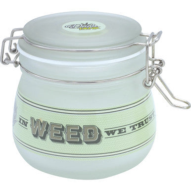 500Ml Glass Jars White Weed We Trust