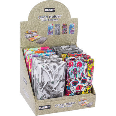 12Count Plastic 5 Cone Holder - Printed Designs