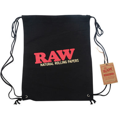 Raw Drawstring Bag - Black