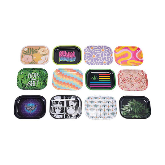 30ct Mini Size Rolling Trays (7in x 5.5in) - Random Designs
