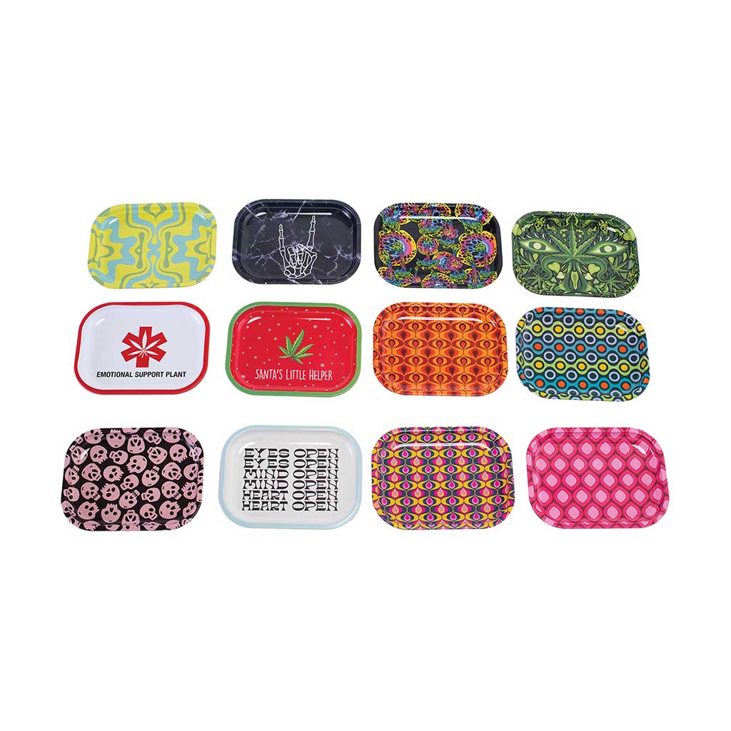 30ct Mini Size Rolling Trays (7in x 5.5in) - Random Designs