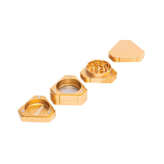 63mm Gold Triangle 1-Click Magnetic Grinder