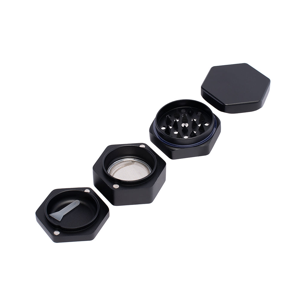 55mm Black Hexagon 1-Click Magnetic Grinder