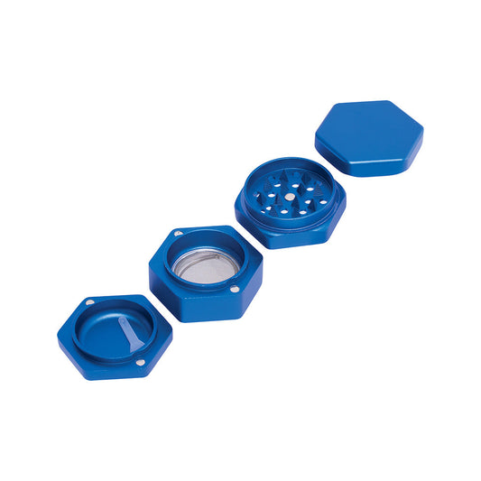 55mm Blue Hexagon 1-Click Magnetic Grinder