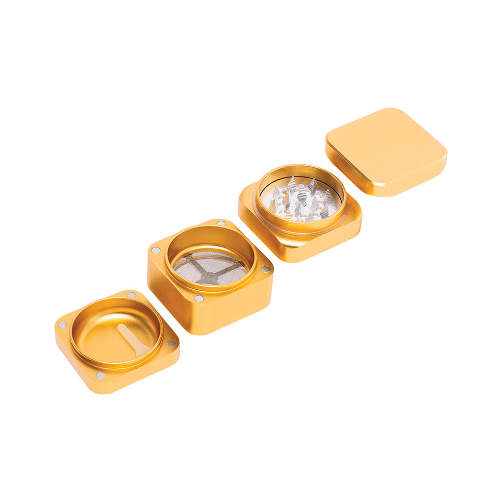 55mm Gold Square 1-Click Magnetic Grinder