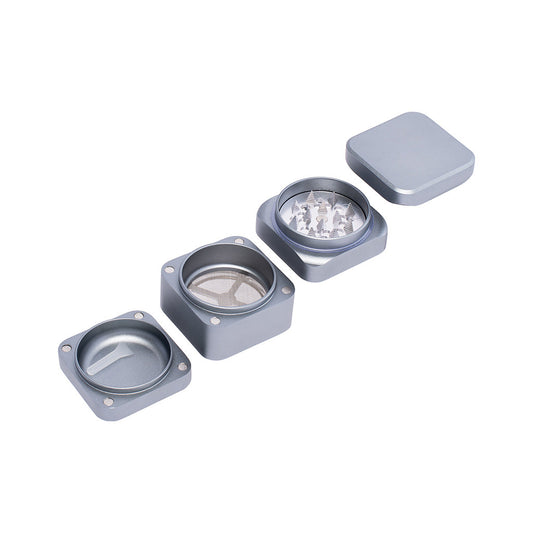 55mm Silver Square 1-Click Magnetic Grinder