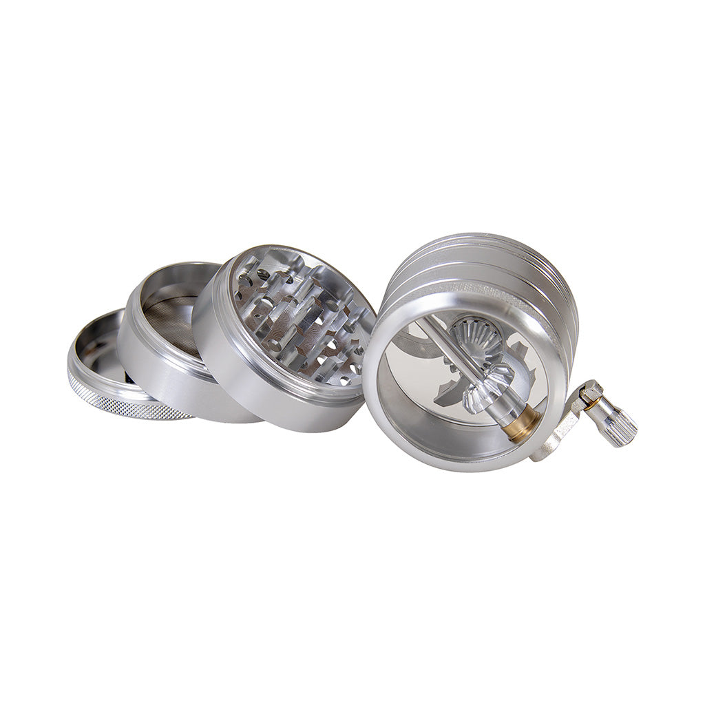 Silver 4 Part Side Handle Grinder 63mm