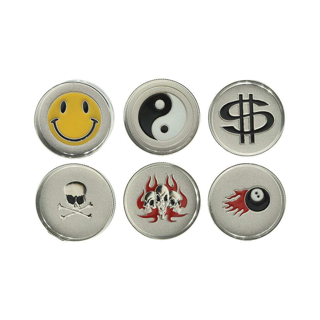 6ct. 63mm 420 Leaf Design Grinder