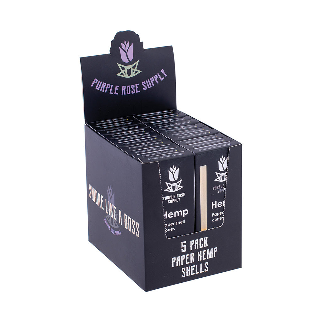 20ct D1 Pack Paper Shells For Mini Purple Rose Cannagar