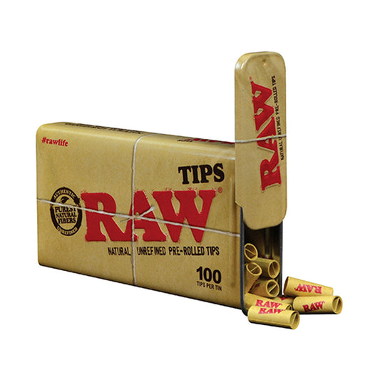 6ct. Raw Pre-rolled Tips In Tin 100/tin