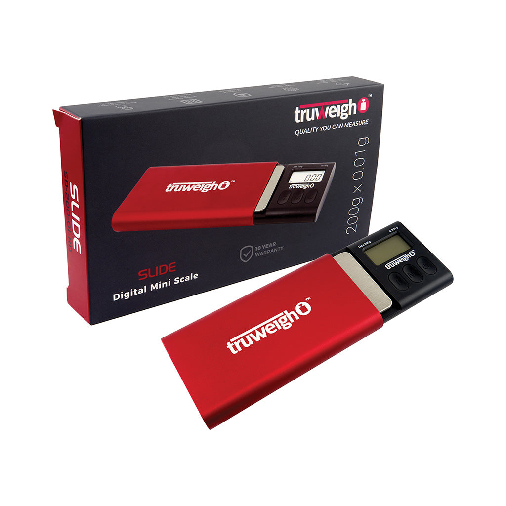 200g x .01g Red Slide Digital Mini Scale Truweigh