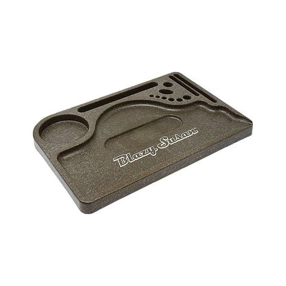 Blazy Susan Hemp Plastic Rolling Tray - Brown