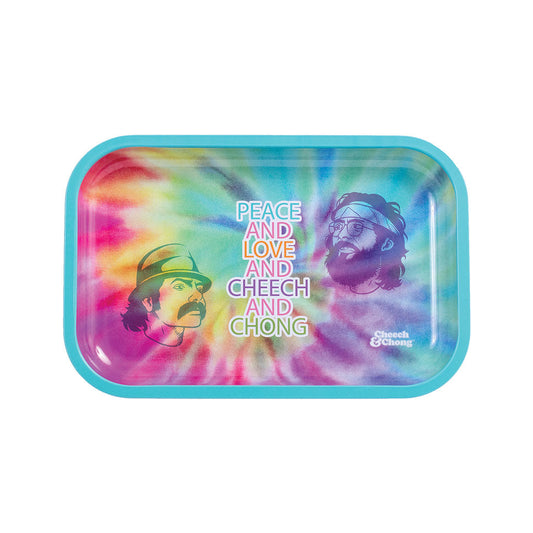 Small Cheech & Chong Rolling Tray - Peace & Love