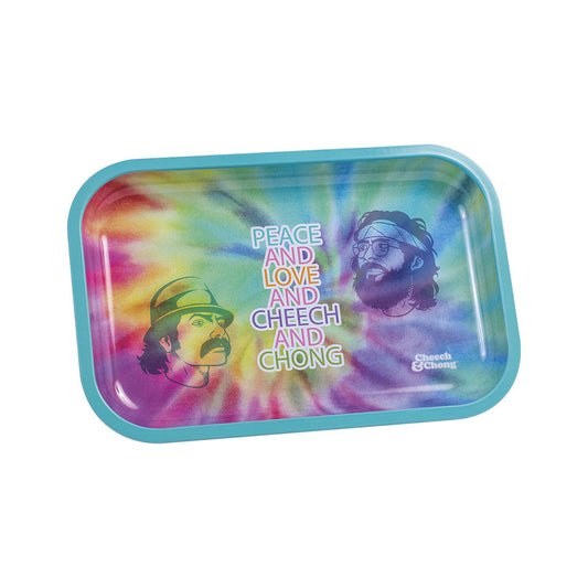 Small Cheech & Chong Rolling Tray - Peace & Love