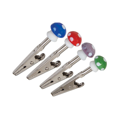 12pk. Mushroom Top  Asst. Color Roach Clips