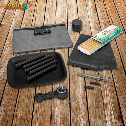 Grey 26 Piece Smellproof Smoking Kit - CYPHE