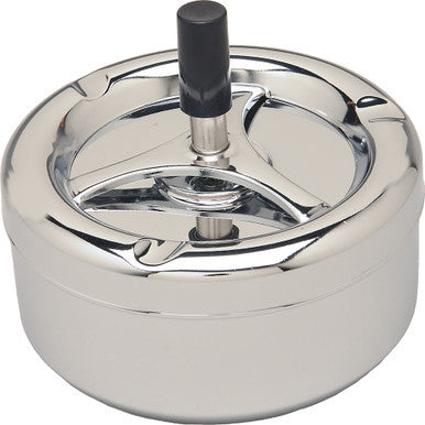 5" Chrome Round Spinning Ashtray