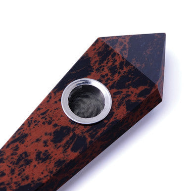 Red Obsidian Gemstone Pipes - Astral Project
