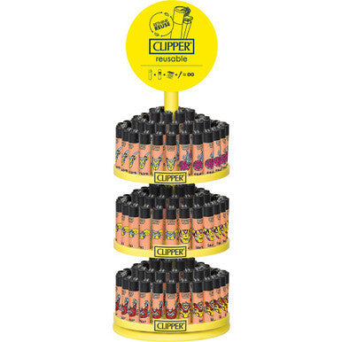 144Ct Clipper Lighters Carousel Mix - Astrology+12Free Ltr