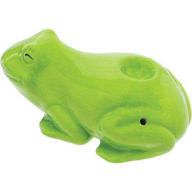 3.5" Frog Ceramic Pipe - Wacky Bowlz