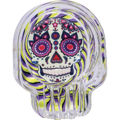 6ct. Glow In Dark Day Of The Dead Skull Shap