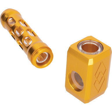 Gold Hammer Aluminium Glass Pipe