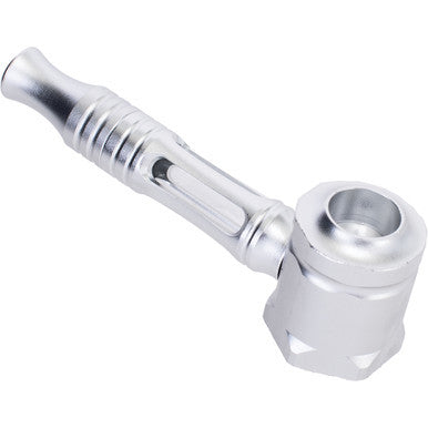 Silver Aluminium Glass Pipe.