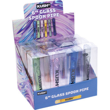 12ct 6" Glass Spoon Pipe - KushRx