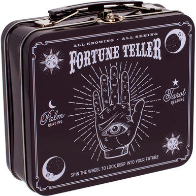 6.5In Large Tin Stash Box - Fortune Teller
