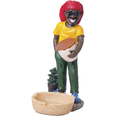 Medium Size Jamaican Man Ashtray 9.75"