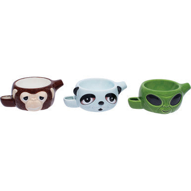 6ct Pipe Bowl Mini - Stoned Faces