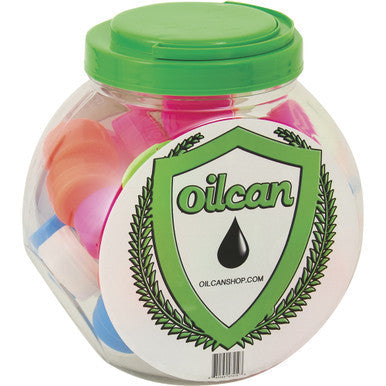 50Ct. Silicone Asst. Color Oil Can 1.5"