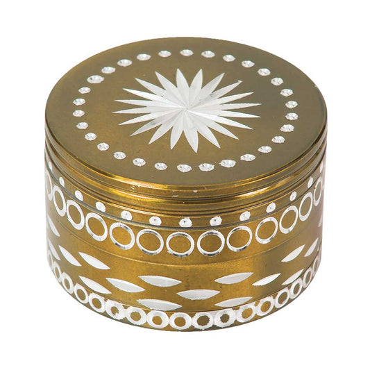 4 Parts Aluminum Diamond Cut Gold 2.48" (63mm)