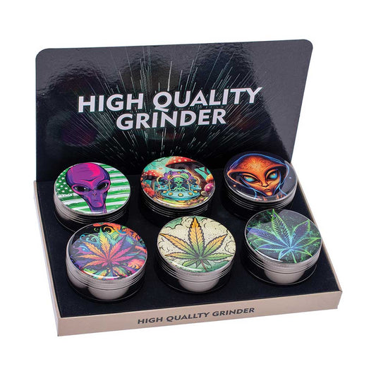6ct. 63mm Leaf Alien Grinder