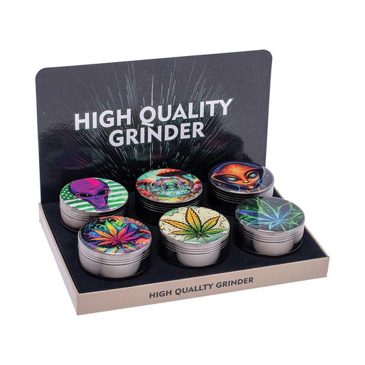 6ct. 63mm Leaf Alien Grinder