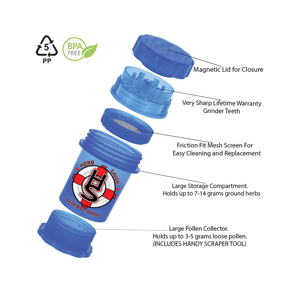 6ct. Large Herb Saver Grinder