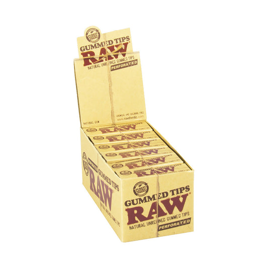24ct. Raw Perforated Gummed Tips