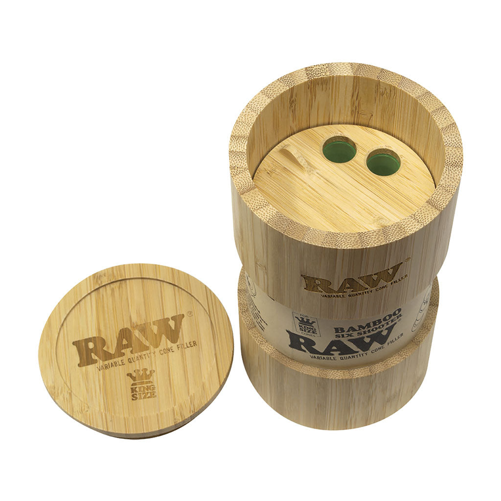 Raw Bamboo Six Shooter Cone Filler - King Size