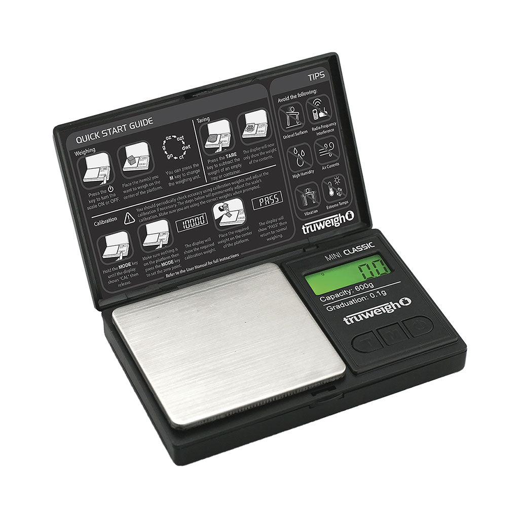 600g x 0.1g Black Truweigh Mini Classic Scale