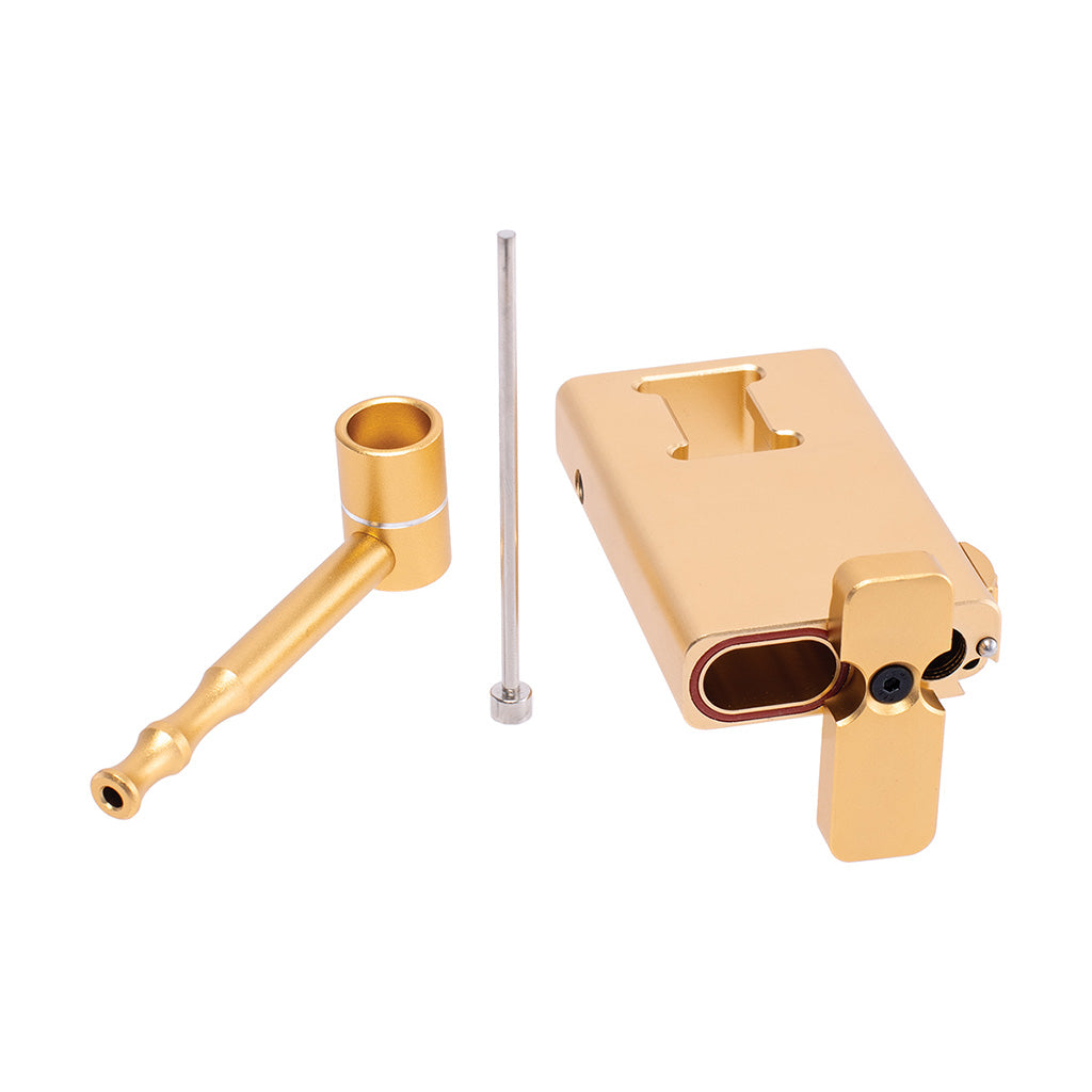 Gold Aluminum Dugout with Pipe