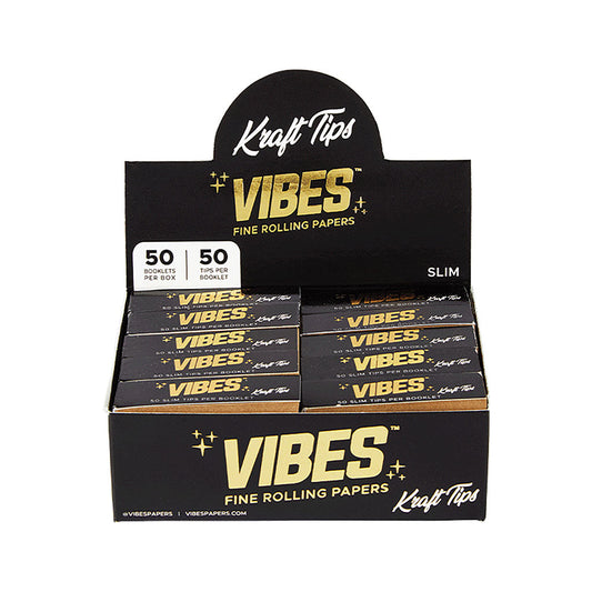 50ct Vibes Slim Tips Unbleached