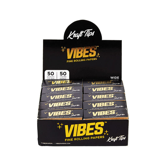 50ct Vibes Wide Tips Unbleached